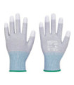 A698G6RXS Luva MR13 ESD pontas com PU, resistente ao corte nível C (pack de 12) PORTWEST A698