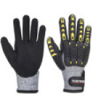 Guanto anti-taglio livello C e anti-urti Grigio/Nero calibro 13 PORTWEST A722