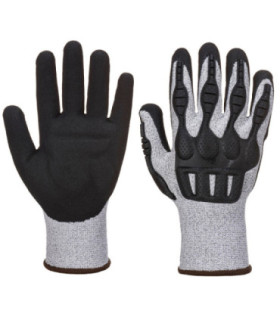 Gants de manipulation résistant à la coupure TPV Impact Cut Gris/Noir Dext. 4 PORTWEST A723