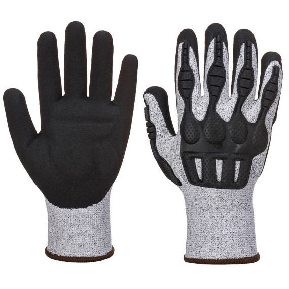 Schnittfeste Handhabungshandschuhe TPV Impact Cut Grau/Schwarz Dext. 4 PORTWEST A723