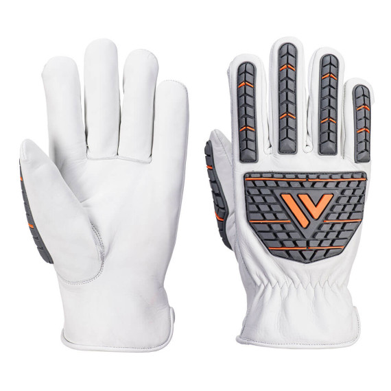 Guantes de proteção Impact Driver (sem forro) Branco, Dext. 4 PORTWEST A742