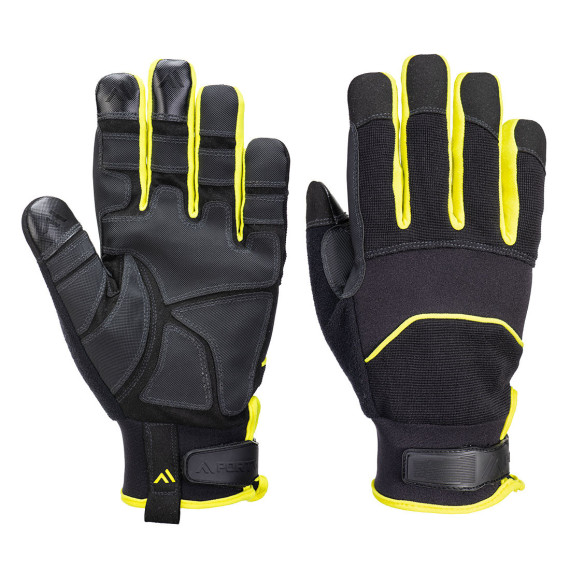 Nadelstichresistenter Handschuh der Stufe 5, Schwarz/Gelb PORTWEST A792