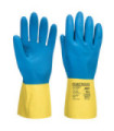 Gant double couche de latex de relief anti-slide Jaune/Azul PORTWEST
