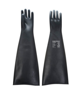 Gants de protection chimique en latex noir 600mm PORTWEST A803