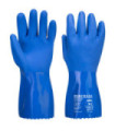 Guante químico de PVC Marine Ultra Azul calidad Premium PORTWEST A881