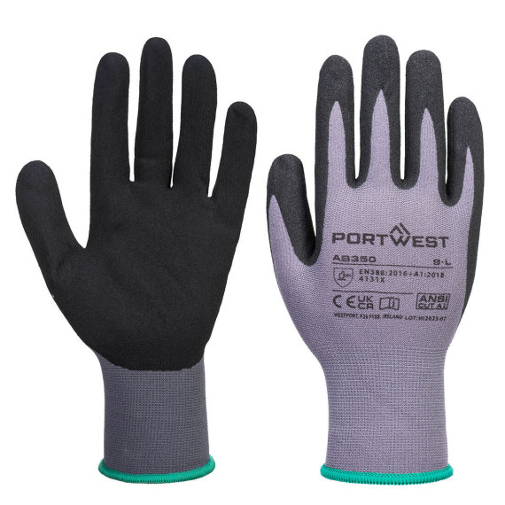 Gant DermiFlex Essential Multipack super léger jauge 15 (pack 12) Gris/Noir PORTWEST AB350