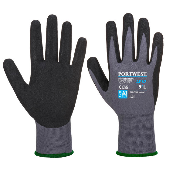 Allgemeiner Handhabungshandschuh Dermiflex Aqua Grau/Schwarz Dext. 5 PORTWEST AP62