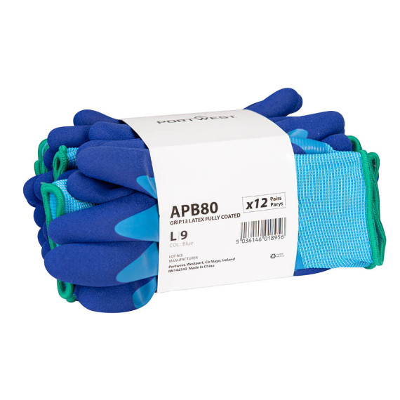 Guantes contra agua DermiFlex Essential Multipack (pack 12) Azul PORTWEST APB80