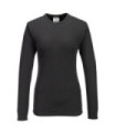 Women's Long Sleeve Thermal T-Shirt Black B126