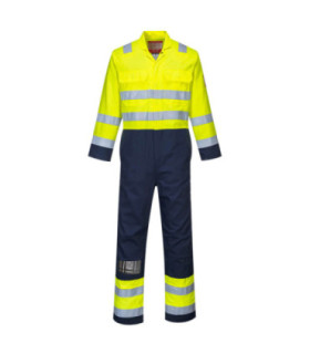 Buzo de alta visibilidade amarelo flúor/ azul marinho antiestático Bizflame Pro PORTWEST BIZ7