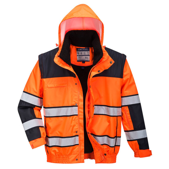 Veste classique haute visibilité imperméable protection contre le froid PORTWEST C466