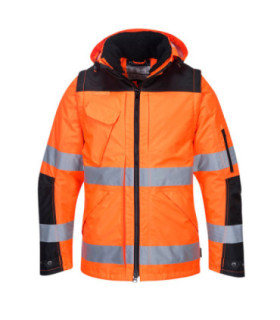 Cazadora industrial 3 em 1 Pro Hi-Vis de A.V tecido Oxford 300D PORTWEST C469