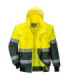 Cazadora bicolor verde/fluo con cintas riflettenti, impermeabile 3 in 1 X Torna PORTWEST C565