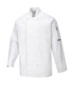 Chaqueta de chef  manga larga Dundee transpirable color blanco PORTWEST C773