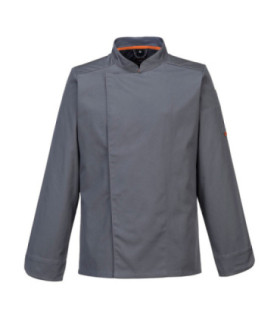 Chaqueta de cocina puños franceses M/L MeshAir Pro acabado premium PORTWEST C838