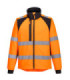 Chaqueta de Alta Visibilidad impermeable de tejido ecológico, detalle de cierre flúor PORTWEST CD875
