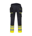 Pantalón Holster DX4 de alta visibilidad, clase 1 elástico 16 bolsillos, amarillo/negro PORTWEST DX445