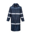 Gabardina Classic Iona larga azul marino con cintas reflectantes PORTWEST F438