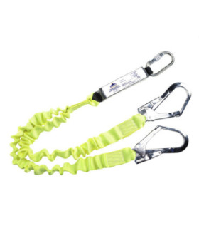 Doppelte elastische Festmacherleine mit Dämpfer und Karabinern PORTWEST FP52