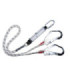 Ligne d'amarrage Kernmantle double avec absorbeur connecteur automatique 180 cm PORTWEST FP55