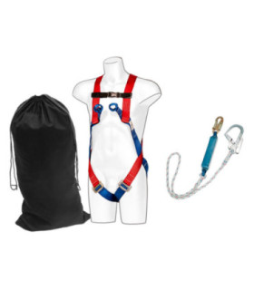 Kit anti-queda com arnês de 2 pontos com absorvedor e mosquetão PORTWEST FP62