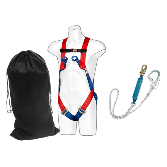 Kit anti-chute de harnais 2 points avec bogues et mousqueton PORTWEST FP62