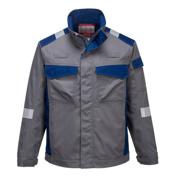 Chaqueta industrial bicolor Bizflame Ultra trabalho multinorma CE PORTWEST FR08