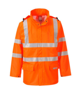 Chuva leve de alta visibilidade Sealtex Flame flúor PORTWEST FR41