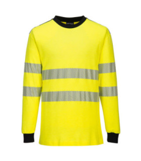 High visibility flame-resistant WX3 T-shirt PORTWEST fluorescent yellow FR701