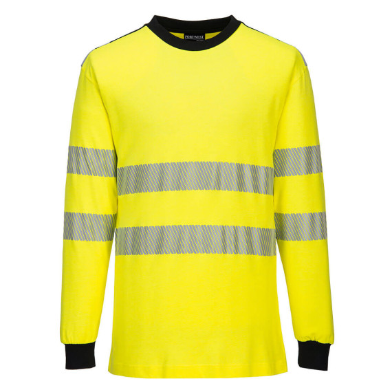 High visibility flame-resistant WX3 T-shirt PORTWEST fluorescent yellow FR701