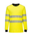 High visibility flame-resistant WX3 T-shirt PORTWEST fluorescent yellow FR701