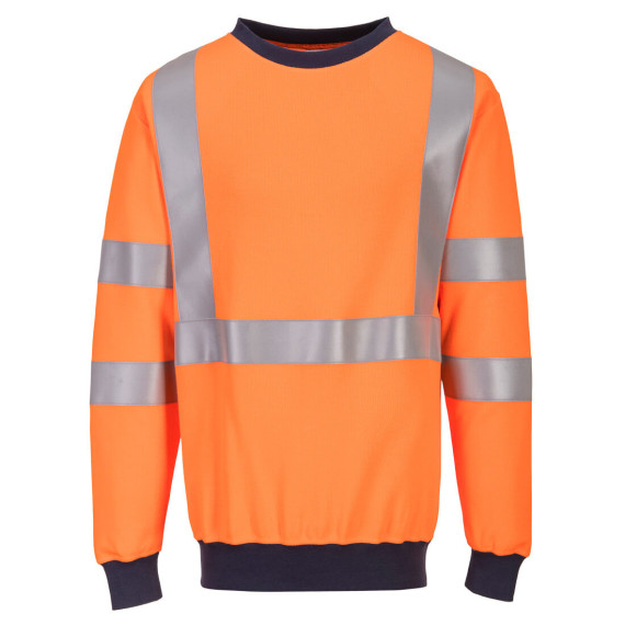 Sudadera RIS resistente a chama de alta visibilidade laranja PORTWEST FR703