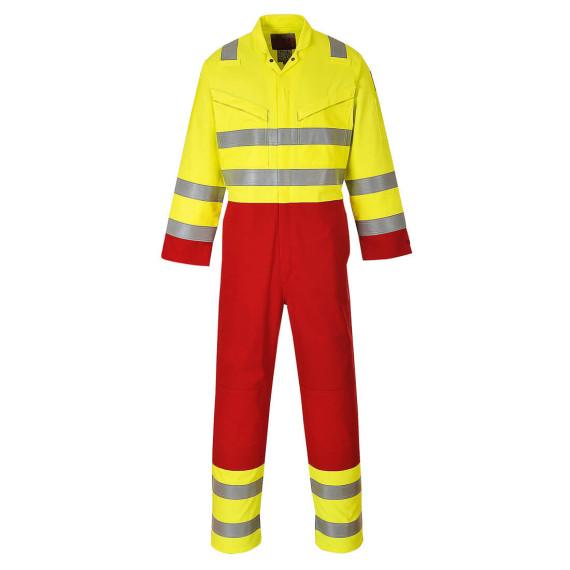 High visibility multi-risk protective coverall Bizflame Services, red/fluorescent PORTWEST FR90
