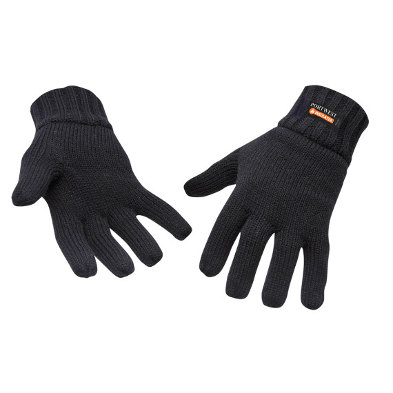 Insulatex lined winter black knitted glove PORTWEST GL13