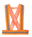High visibility polyester and PVC suspenders PORTWEST HV55