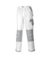 Pantalón de trabajo tejido Oxford anti abrasión Painters Pro blanco/gris PORTWEST KS54