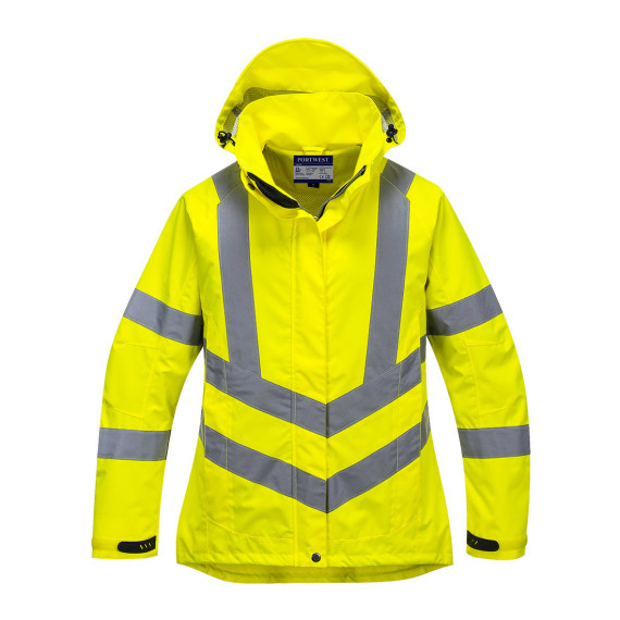Breathable women's jacket with angled reflective strips PORTWEST LW70