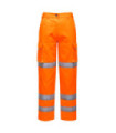 Pantalones de alta visibilidad para mujer de polialgodón con bolsillos y cintas reflectantes PORTWEST LW71