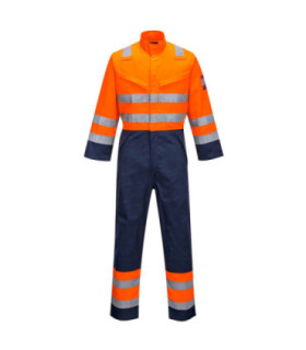 Buzo da lavoro Modaflame RIS uso multi-rischio arancione/marino PORTWEST MV29