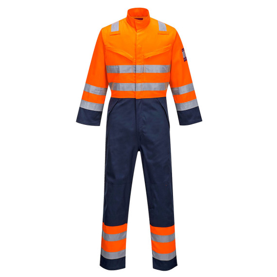 Multi-risk orange/navy Modaflame RIS work sweatshirt PORTWEST MV29
