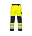 High visibility elastic back fluorescent yellow Modaflame trousers Regular PORTWEST MV46