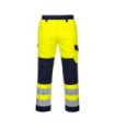 Pantalón para industrias Modaflame alta visibilidad trasera elástica amarillo flúor Regular PORTWEST MV46
