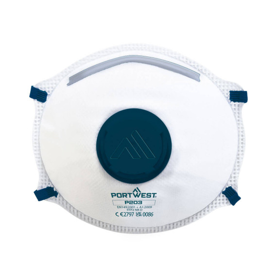 Atemschutzmaske in Form einer Tasse mit Ventil Dolomite FFP2 PORTWEST P203