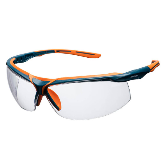 Two-color safety glasses with injected eyebrow protector Mega KN PORTWEST PS13