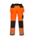 Pantaloni elasticizzati ad alta visibilità PW3 fluo bicolore con tasche multiuso per fondina e per ginocchiere PORTWEST PW306