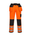 High visibility elastic trousers PW3 with pistol pockets - PW306