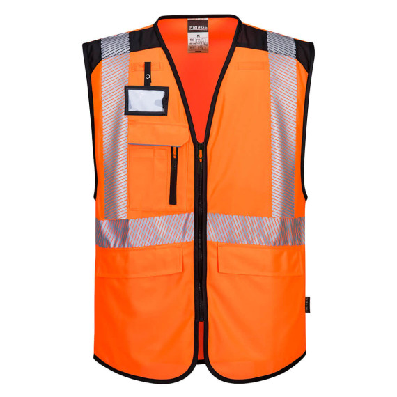 Chaleco de trabajo PW3 Executive con cierre central bolsillo desmontable porta identificación PORTWEST PW309