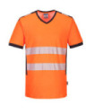 T-shirt PW3 d'A.V avec col en V, bandes réfléchissantes segmentées PORTWEST PW310