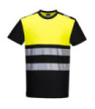Bicolor black + fluorescent PW3 high visibility class 1 cotton PORTWEST PW311
