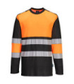 Bicolor high visibility t-shirt PW3 made of knitted fabric PORTWEST PW312